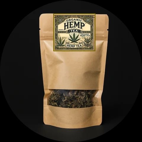 CBDITALY Hemp Tea Lemon Skunk CBD 7% 25g luomuhampputee kraft uudelleensuljettavassa pussissa
