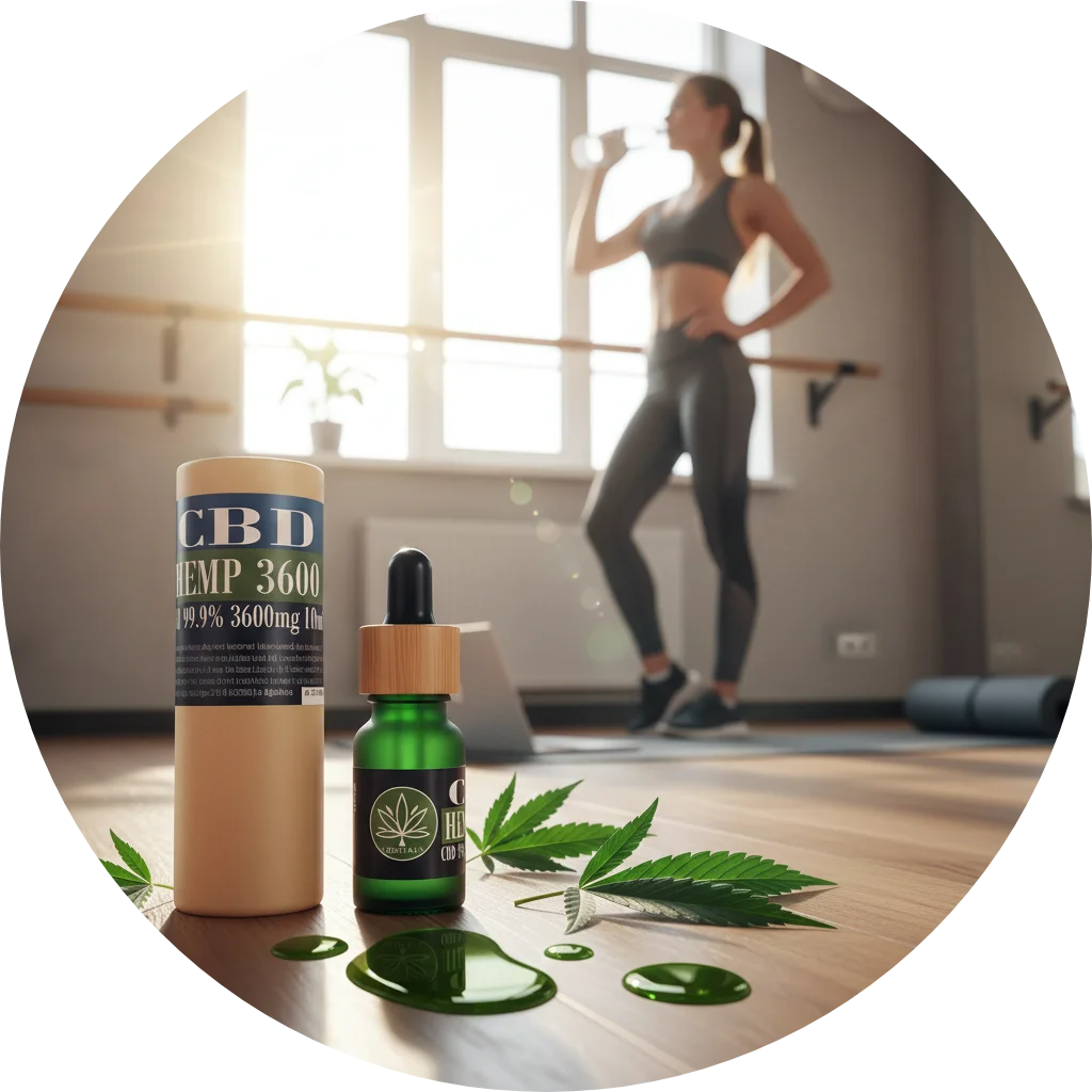 CBDITALY CBD Hemp Oil 36% SPORTLINE lähikuva hamppu-urheilulisän tuotepullosta
