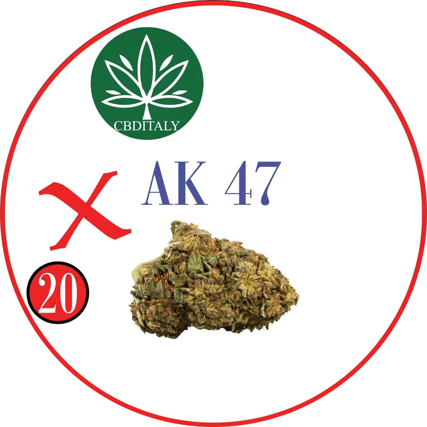 AK47 X THCV 20% aromaattinen hampunkukka – CBDITALY outlet-valikoima, 10g