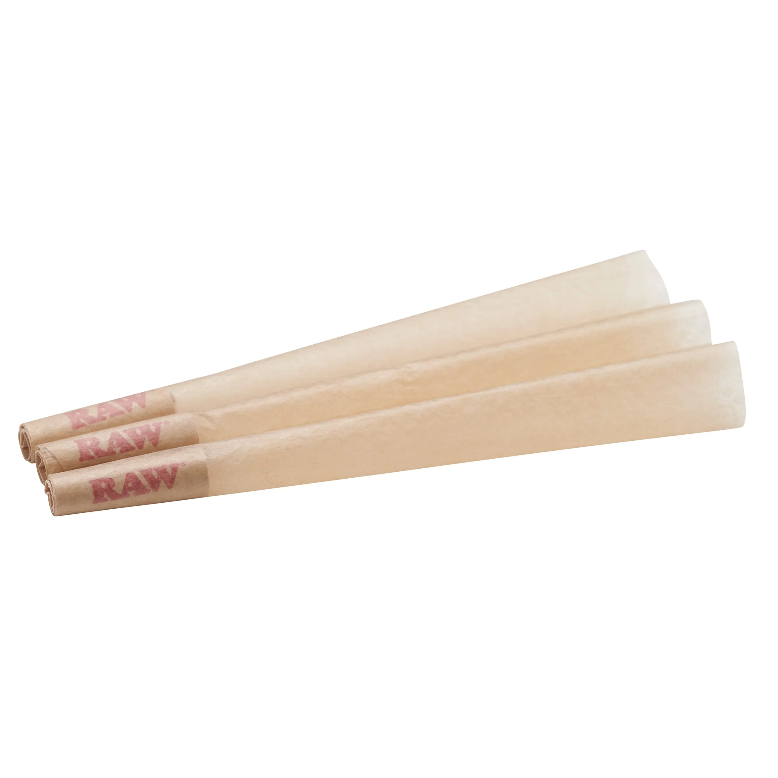 RAW King Size esirullatut paperikartiot 3 kpl, valkaisemattomat luonnolliset savukepaperit