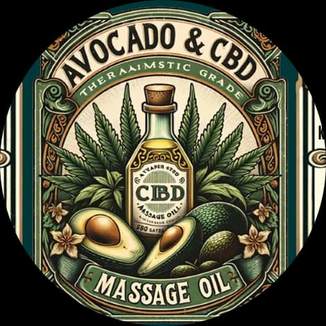 Массажное масло авокадо с CBD