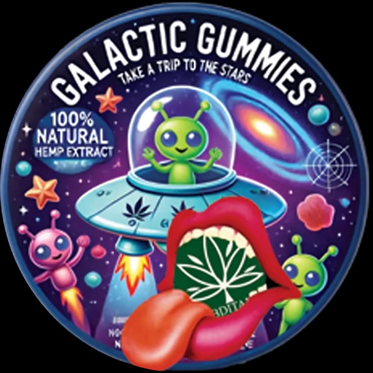 Galactic Gummies 5mg THCX, 3-pakkaus
